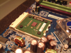 Jupiter hardware - A focused view of the CPU fitted.